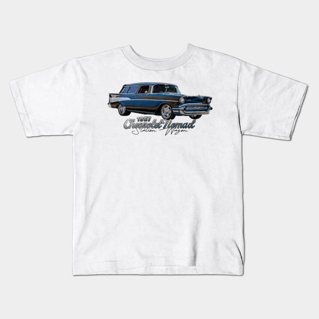 1957 Chevrolet Nomad Station Wagon Kids T-Shirt by Gestalt Imagery